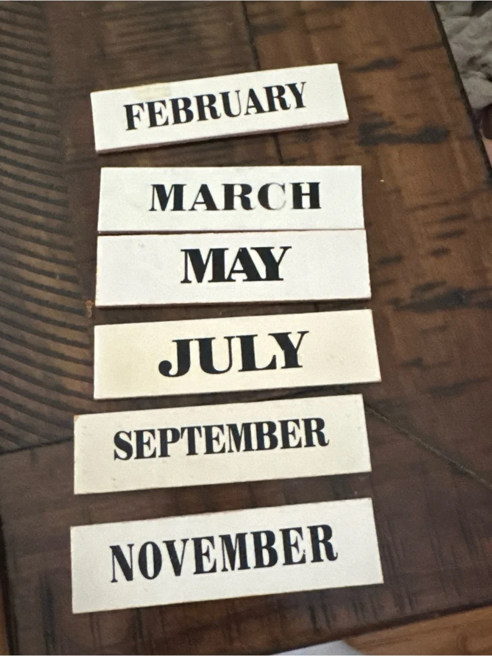 Vtg Wooden Perpetual Country Kitchen Calendar W/ Wood Tiles & Season Plates Comp